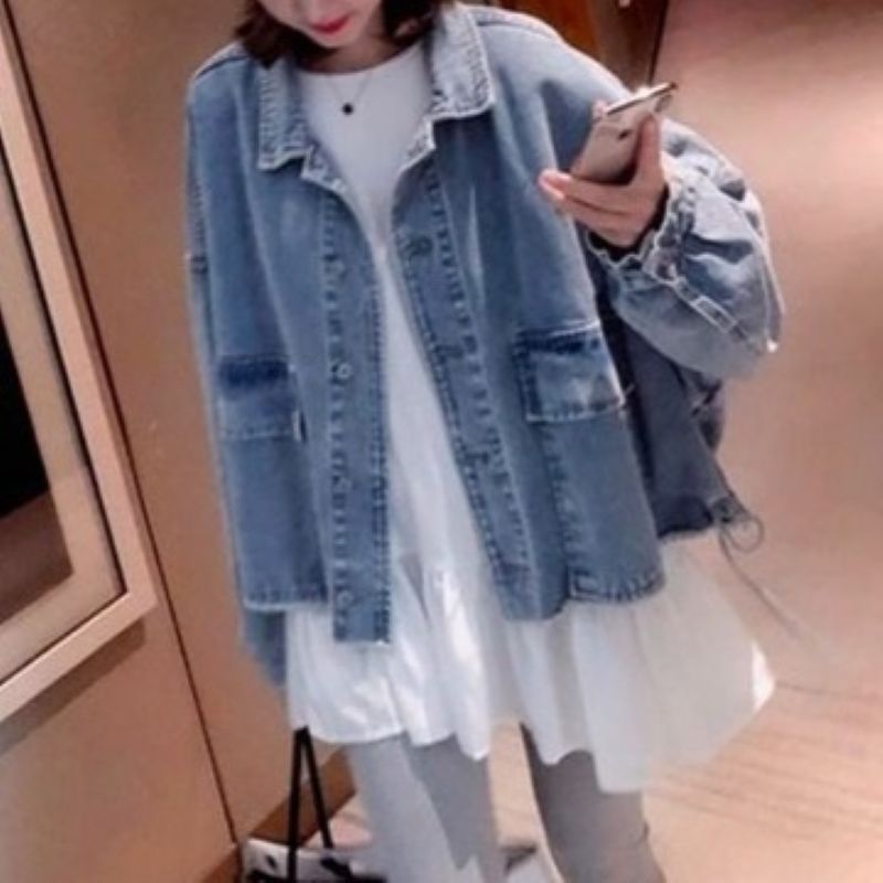 ドローストリング&パフスリーブデニムジャケット