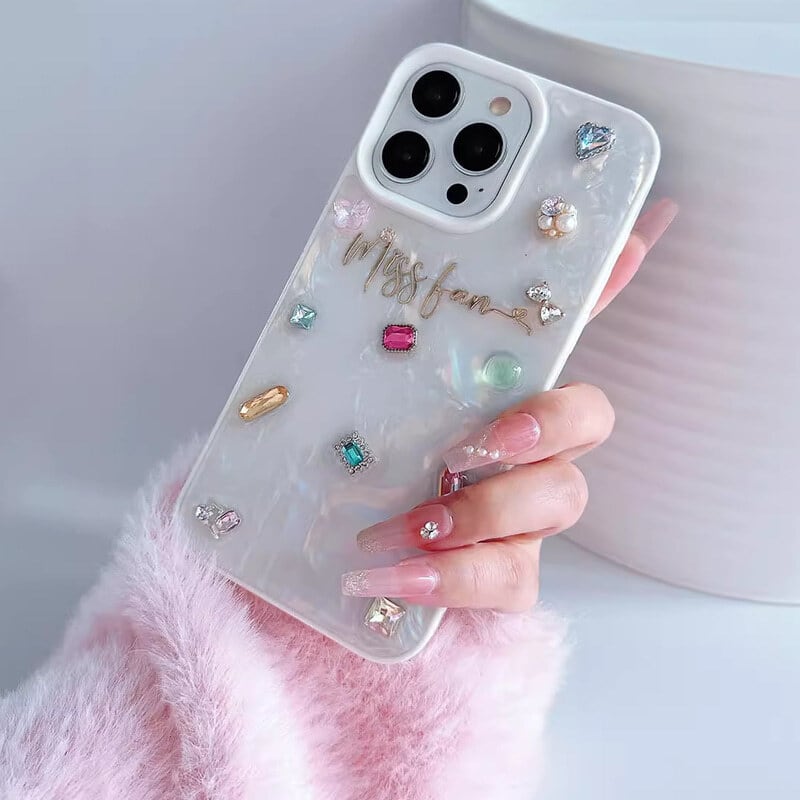 マルチストーンデコiPhoneスマホケース