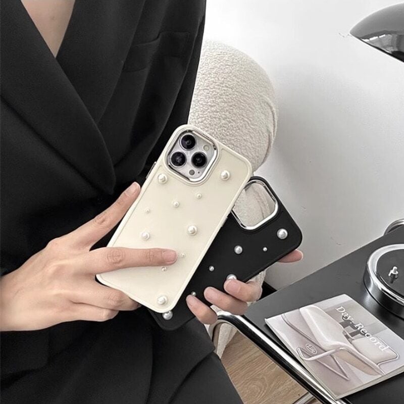 マルチサイズパールデザインアイフォンケース