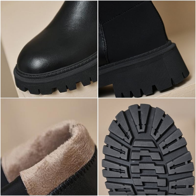 ローヒールストレッチニーハイブーツ