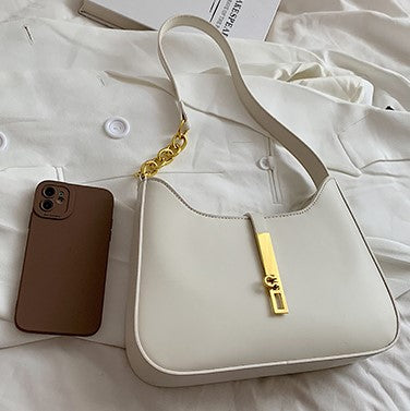 チェーン&シングルストラップスモールスクエアショルダーバッグ