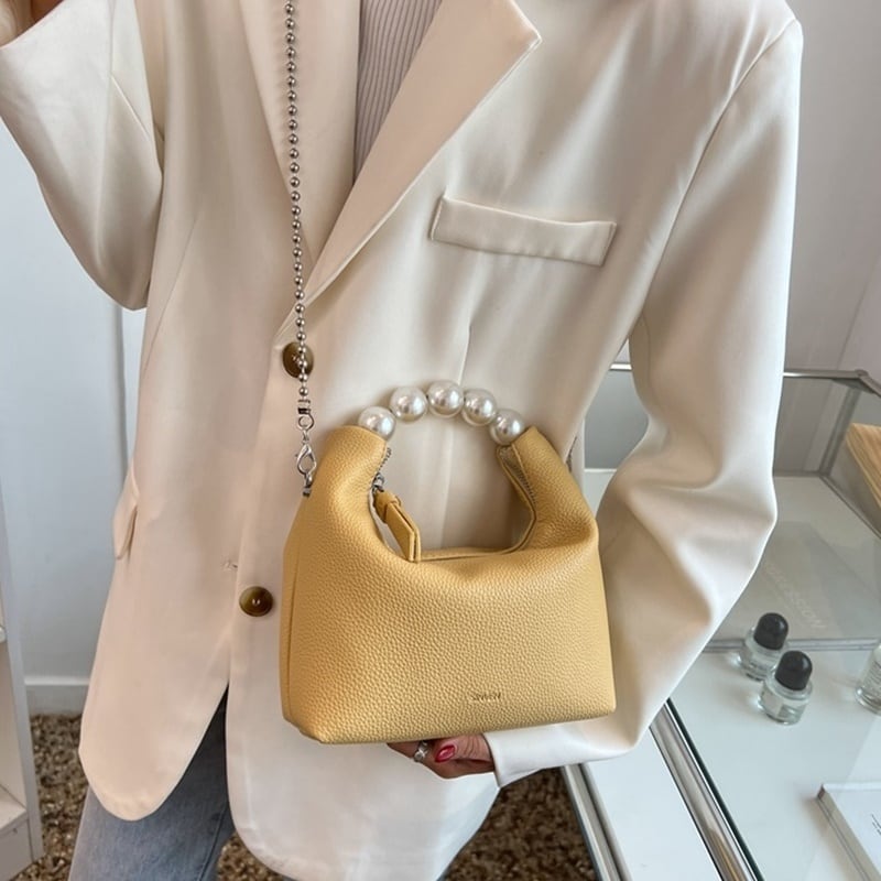 テクスチャードビーズスモールハンドバッグ