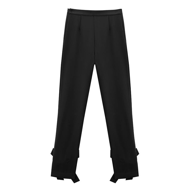 【Weekly SALE】【すぐお届け】バックリボンロングパンツ