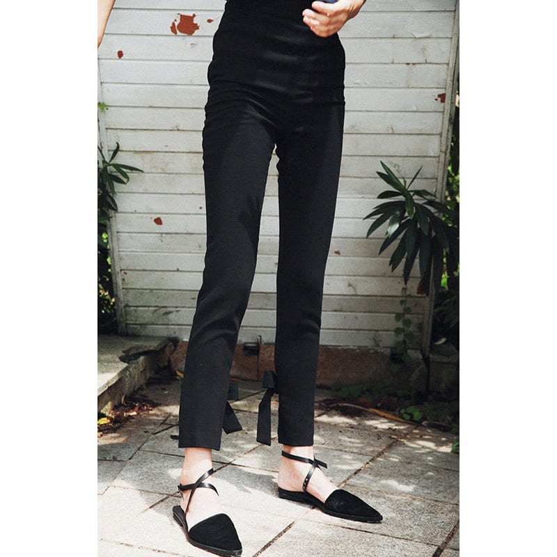 【Weekly SALE】【すぐお届け】バックリボンロングパンツ