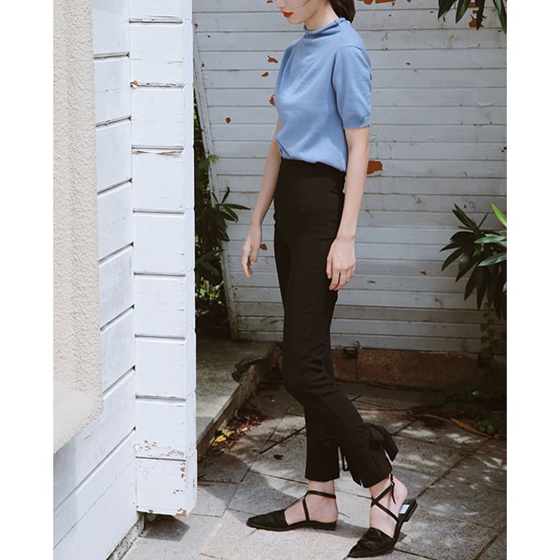 【Weekly SALE】【すぐお届け】バックリボンロングパンツ