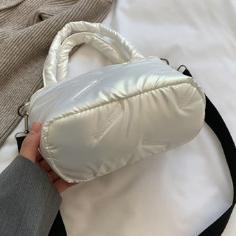 ショルダー&コットンダウンハンドバッグ
