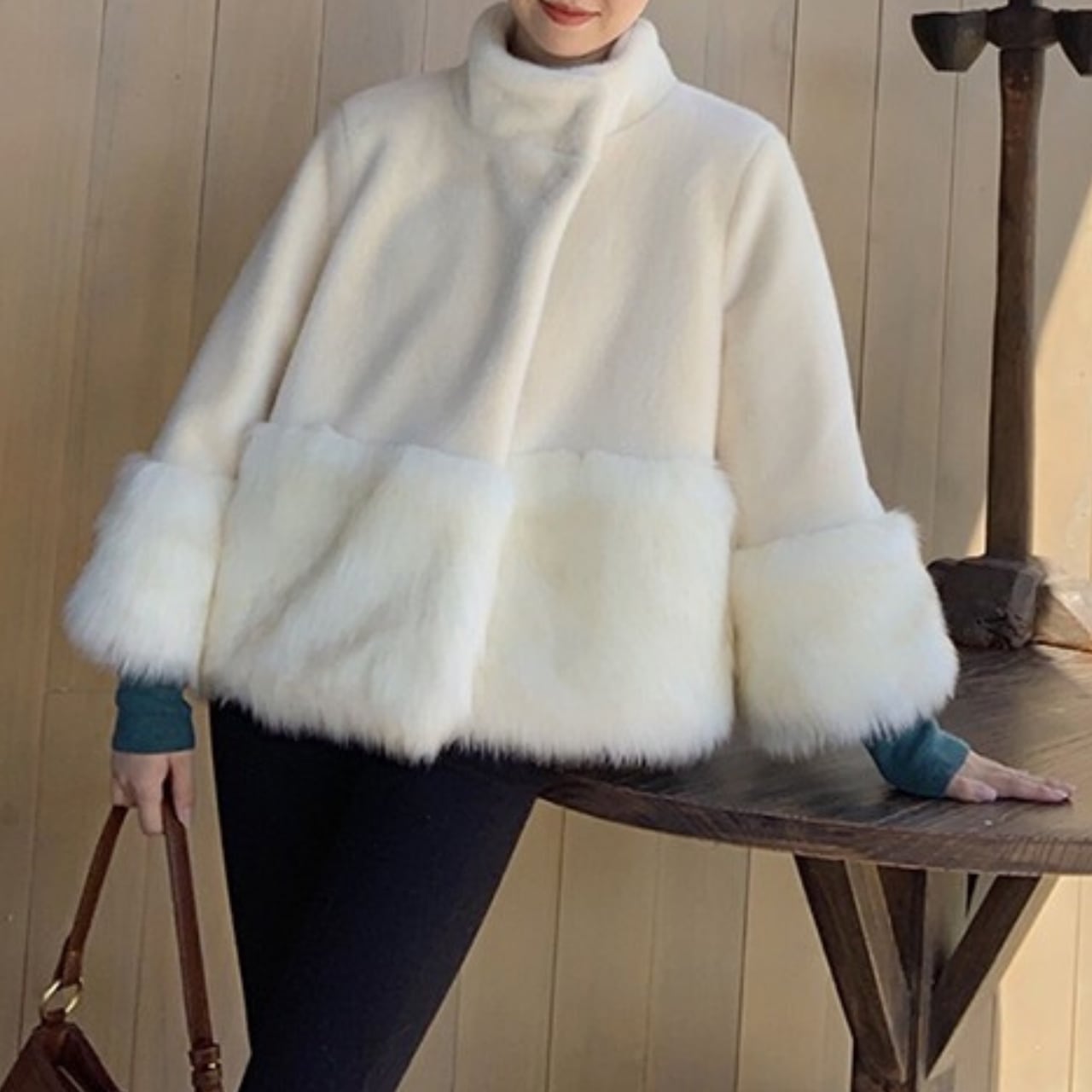 美品 帝国ホテル SIBERIA FUR STORE ミンクファーコート F 茶