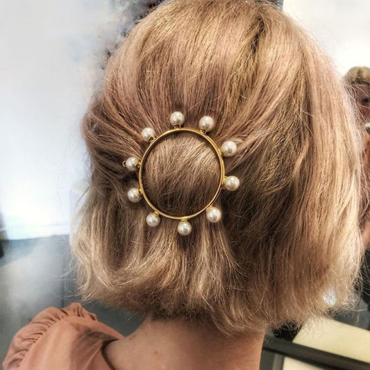 パールアウターリングヘアクリップ