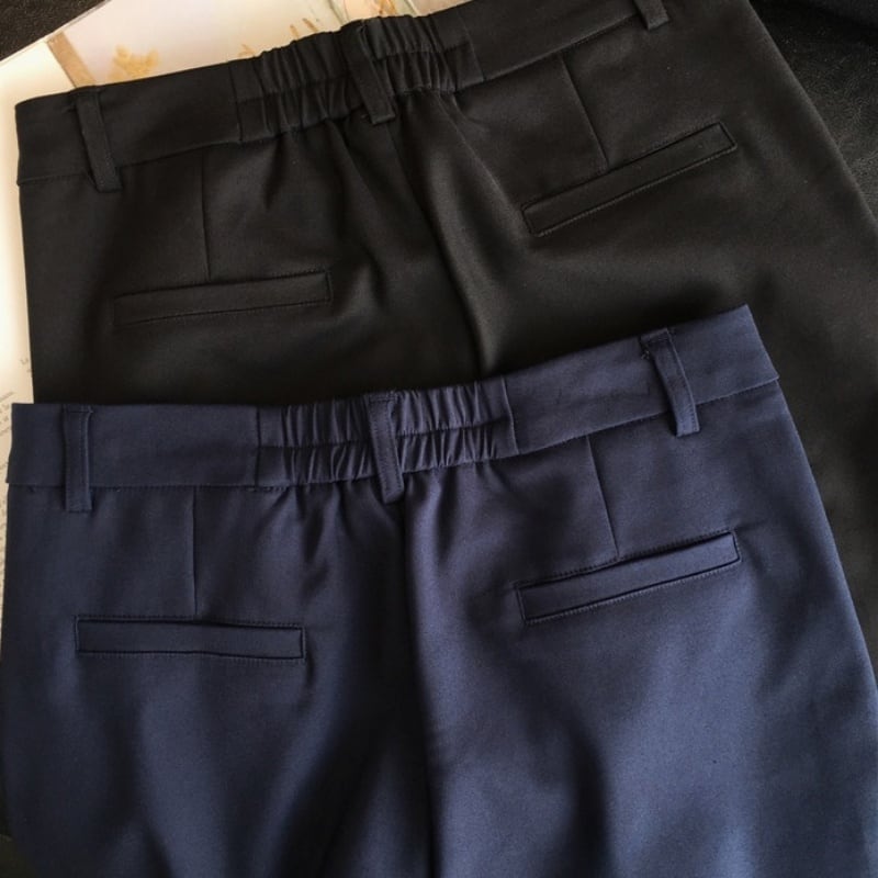 【すぐお届け】パール＆リボンテーパードロングパンツ